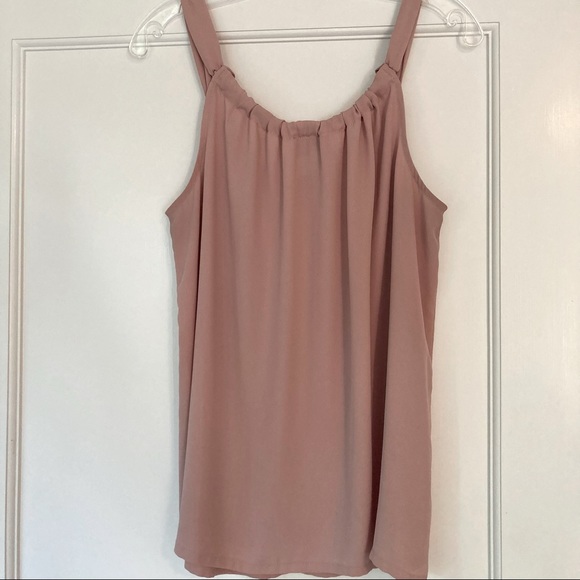 Ann Taylor Loft dusty rose flowing cami top - Picture 7 of 7